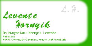 levente hornyik business card